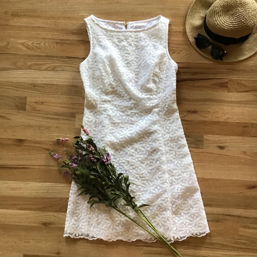 Kate Spade flair skirt dress in white